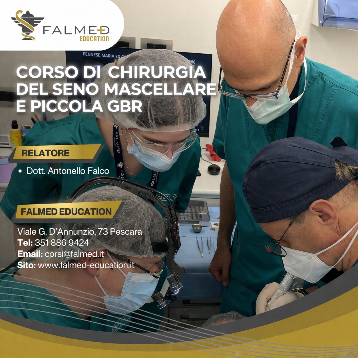 Corso di Chirurgia del seno mascellare e piccola GBR 2026
