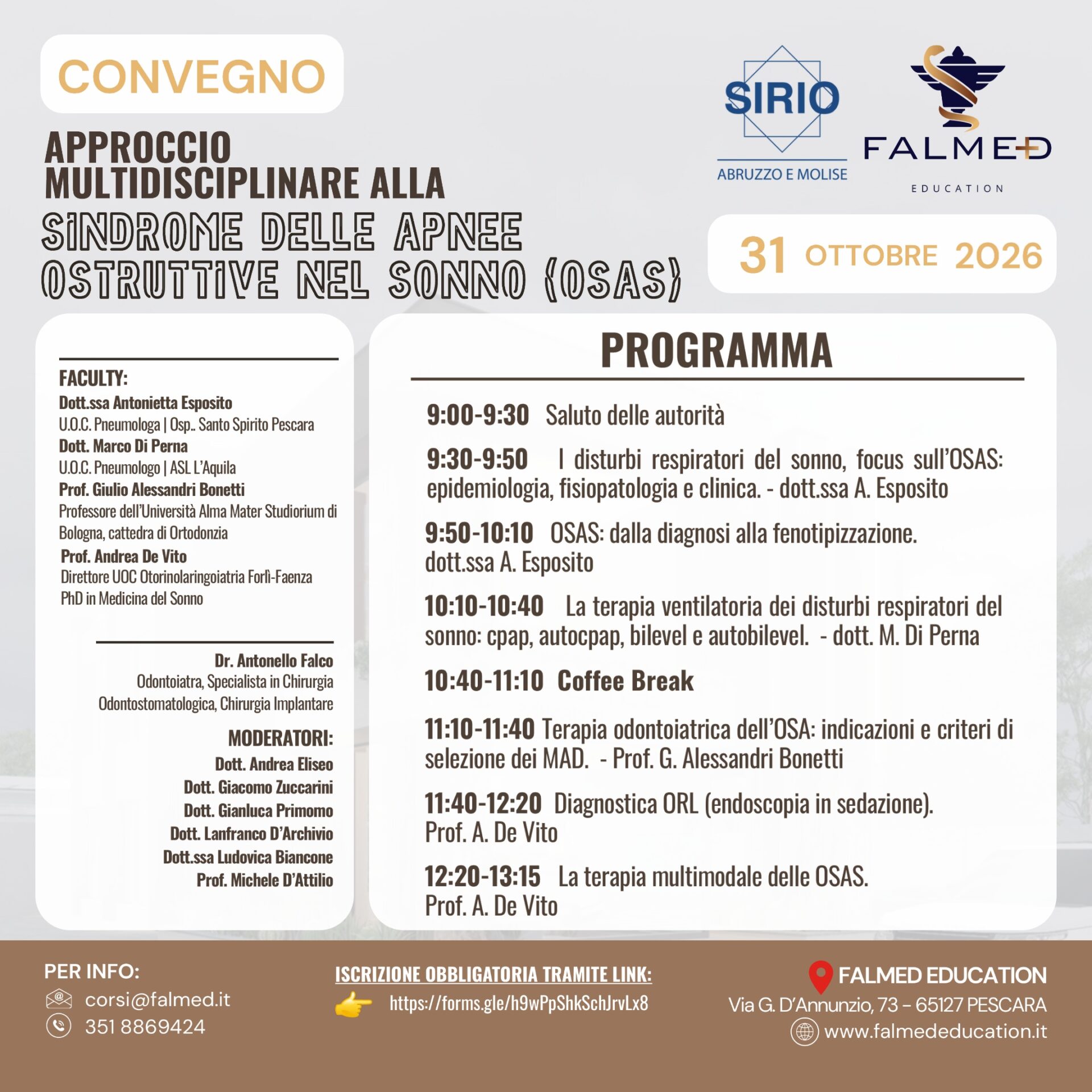 Approccio multidisciplinare alla Sindrome delle apnee ostruttive nel sonno (OSAS)